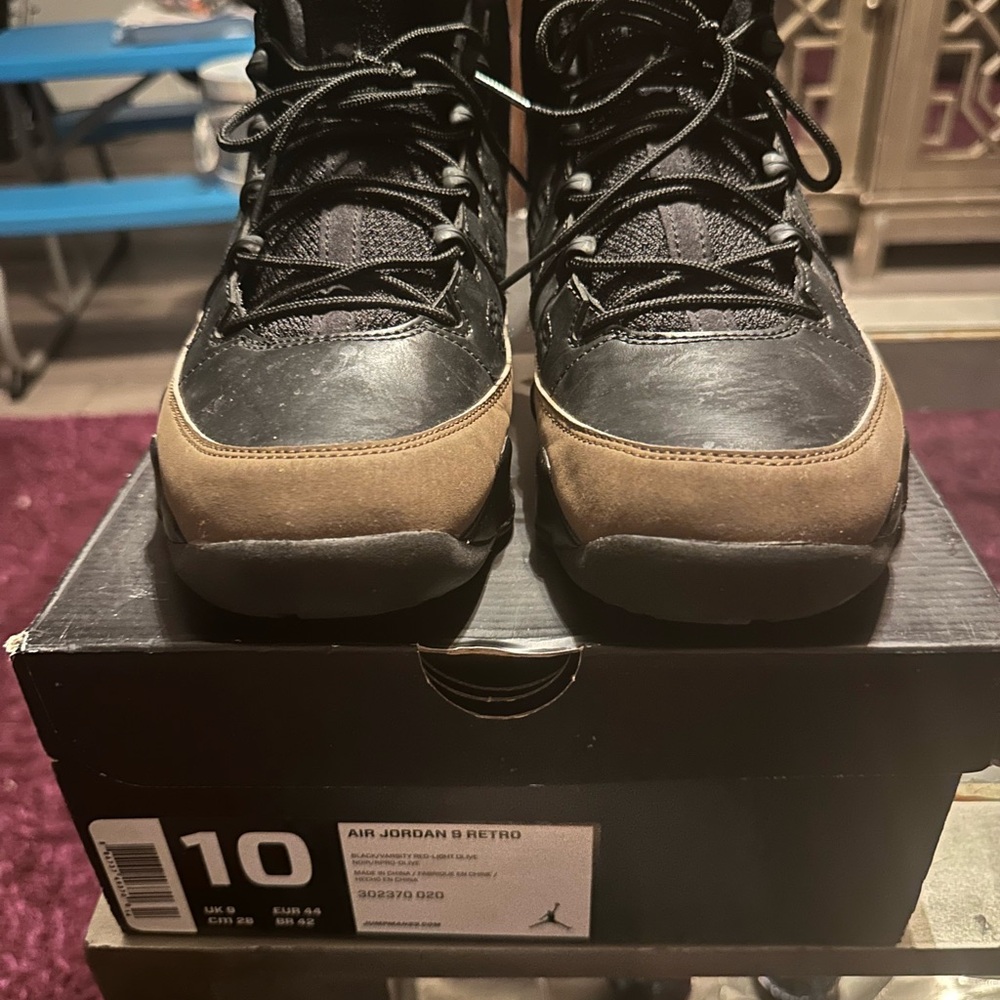 Jordan 9 Retro Black and Brown Men's Shoes